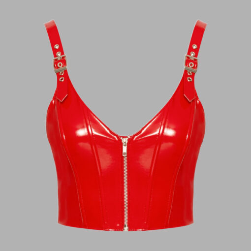 Bustier rotes Vinyl